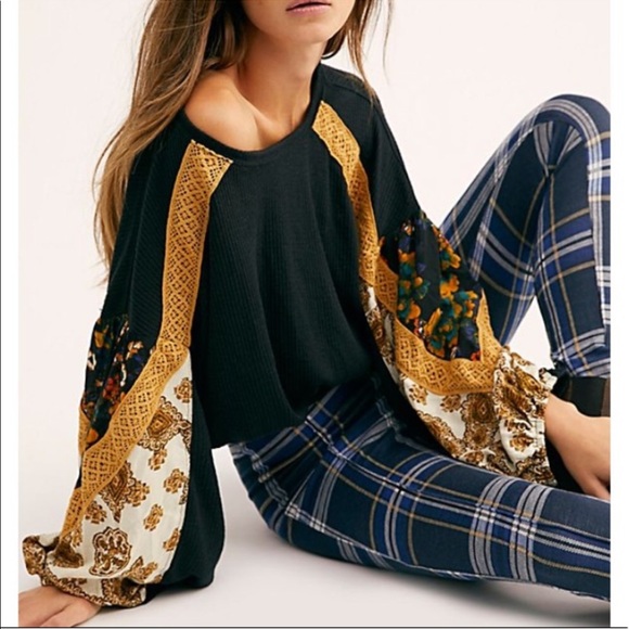 Free People Tops - Free People Casual Clash Balloon Sleeve Top